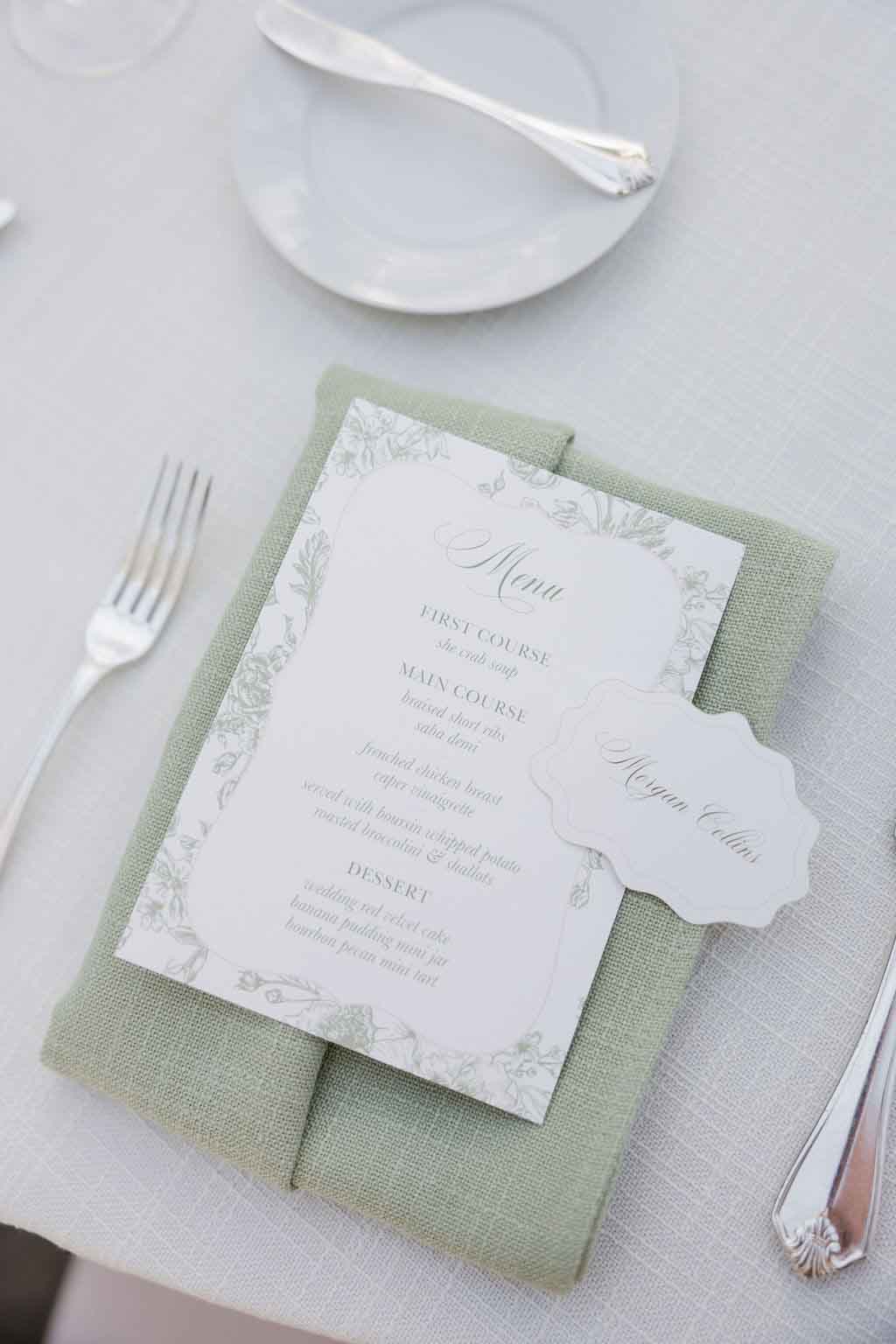 Day-of stationery photograph