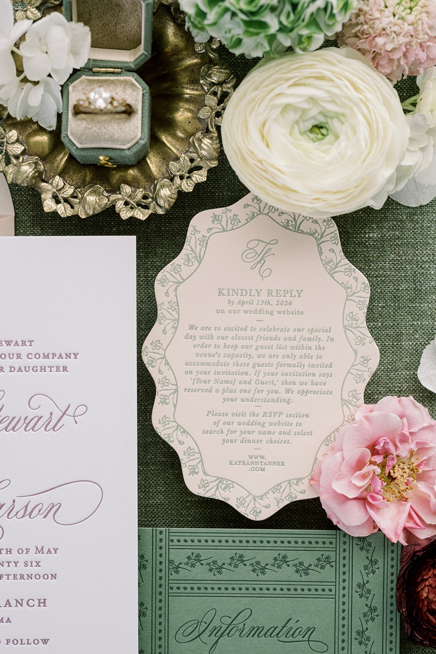 Wedding stationery photograph